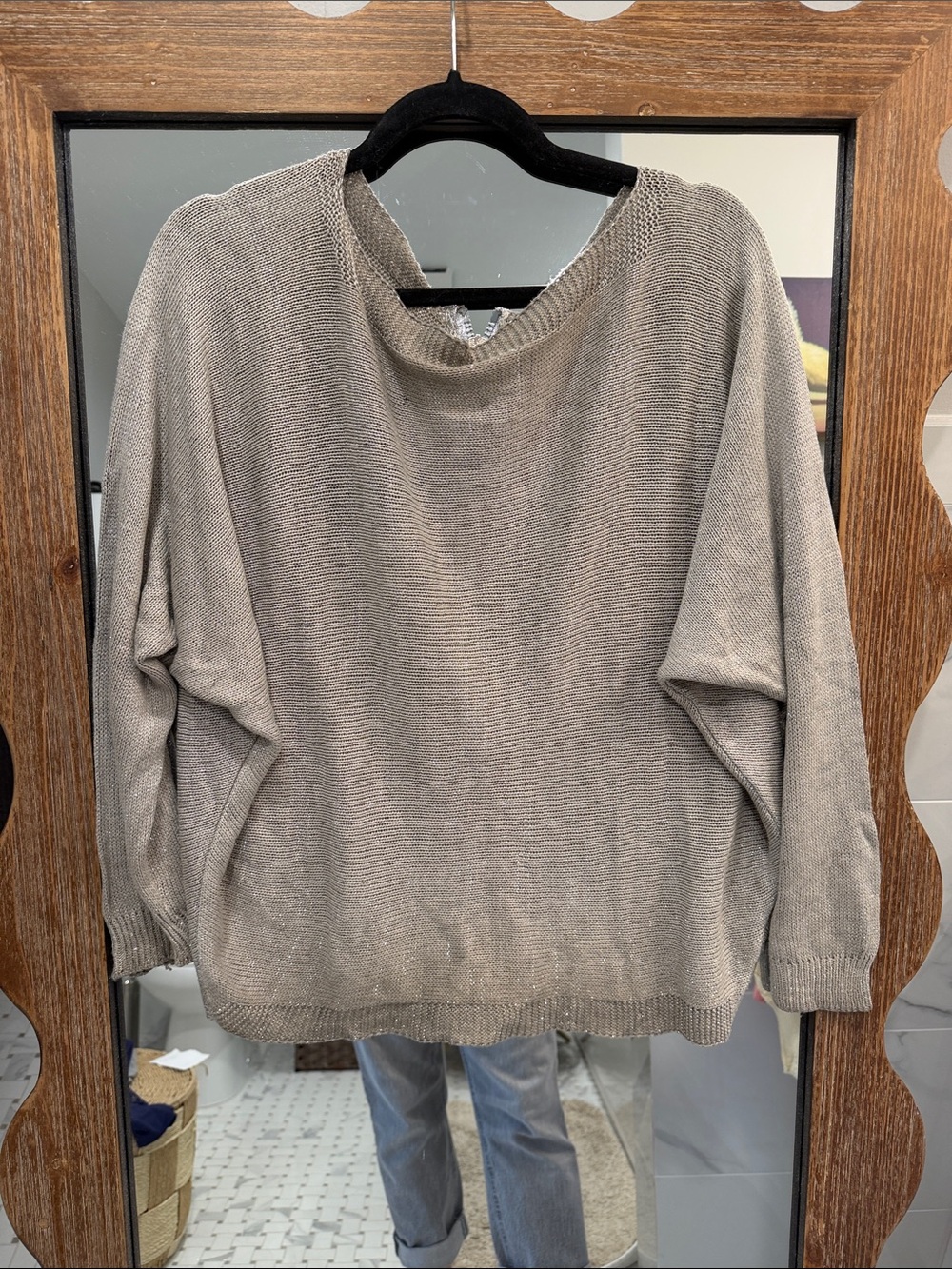 Taupe Cozy Knit Women's Sweater